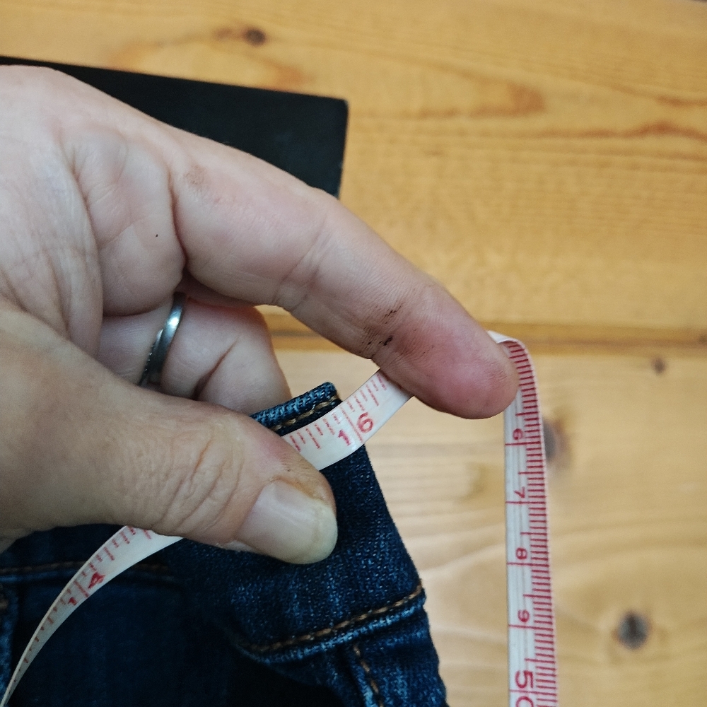 Hudson Noa Mid Rise Straight Raw Hem Crop In Giana Dark Jean Boho Sz 30(32) X25" - Picture 12 of 13